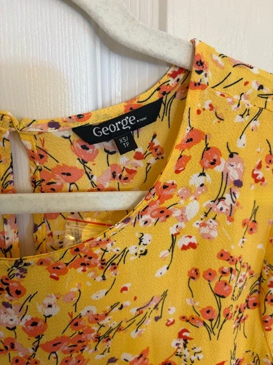 George Yellow Floral Mini Dress - Picture 2 of 6